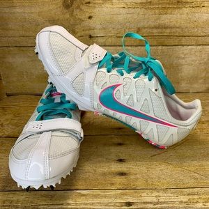 Womens Nike Zoom Rival S Track Spike Shoes Size 7 White 456811-130